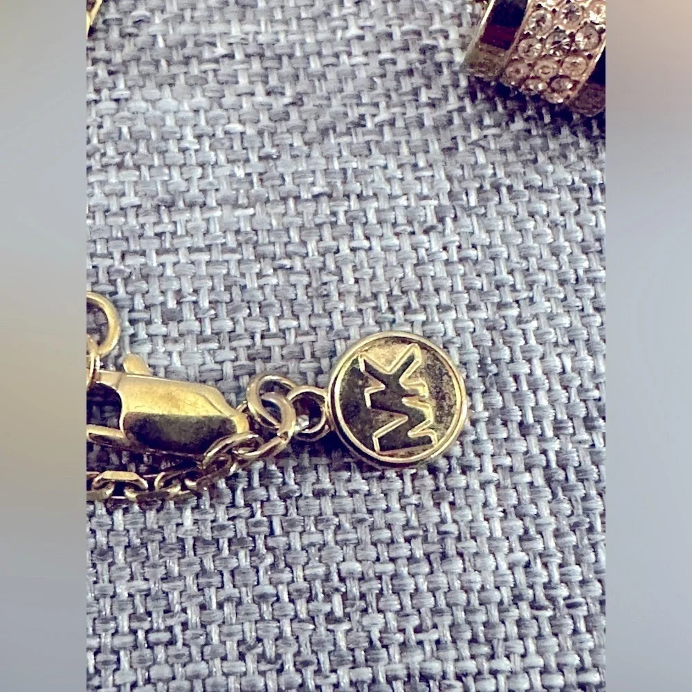 Michael Kors Rose Gold Tone Crystal Baguette 15